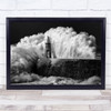 The Lighthouse Storm Spain Asturias Beacon Black And Wall Art Print