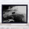 Upstream Boat Storm Sea Wall Art Print