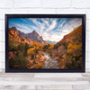 Watchman Sunset Zion Watcihman Utah National Park Autumn Fall Wall Art Print