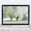 Young green Willow Water Spring Double Exposure Multiple Wall Art Print