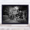 Aba Texture Iran Hat Man Old Weave Weaving Wall Art Print