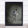 Dinka 1 Ballerina Dancer Gravity Balance Performance Stairs Wall Art Print