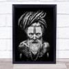 Face The Sadhu Hair Beard Intense Person Necklace Wall Art Print