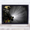 Fireman Spray Water Extinguish Rescue Person Drama Wall Art Print