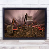 Invasion Action Construction Machine Excavator Dirt Ground Industry Art Print