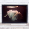 Laura Underwater Bubbles Soft Surface Dress Bride Woman Floating Float Art Print