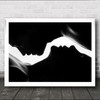 men and women Silhouette Man Woman Face Wall Art Print