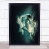 Renaissance Girl Dress Hair Cloth Water Swim Light Bubbles Underwater Art Print