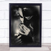 Sepia Cigarette Smoke Smoker Smoking Woman Girl Model Wall Art Print