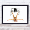 Silver On Gold Gymnast Series Balance Strength Sport Acrobatic Studio Art Print