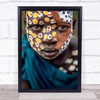 Surma Ethnic Tribe Tribal Native Indigenous Africa African Face Wall Art Print