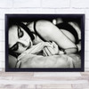 The Dreamer Dark Dream Girl Lingerie Dreaming Emotion Feeling Wall Art Print