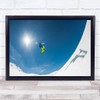 Backflip Action Sport Jump Flip Winter Snow Mountain Living Art Print