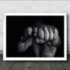 Left Wing Hand Fist Punch Hit Boxer Box Boxing Sport Wall Art Print