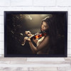 Love Song Violin Music Musician Instrument Play Playing Leaf Wall Art Print