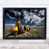 Yellow Scooter Vehicle Wreck Rust Abandoned Wall Art Print