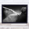 Downstream Action Skier Skiing Ski Downhill Slope Smoke Dust Wall Art Print