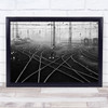 I'M A November Passenger Black White Track Tracks Train Trains Wire Art Print