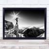 Life At The Top Winter Mountain Adventure Wall Art Print