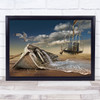 Boat Seagull Water Stranded Wreck Shipwreck Addicent Crash Bird Wall Art Print