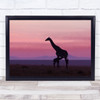 Giraffe Wildlife Kenya Africa Nursing Graphic Safari Wall Art Print