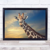 Africa Namibia Animal Giraffe Sky Etosha Wildlife Wild Art Print