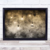 Attraction Moth Texture Wheatland Wyoming Concrete Light Bulbs Wall Art Print