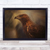 Instincts Cage Bird Animal Bokeh Eagle Animals Feather Feathers Wall Art Print