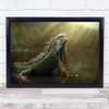 Morning Light Lizard Animal Dawn Dinosaur Rays Sunbeams Wall Art Print