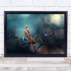 Praying Mantis Insect Borneo Indonesia Alien Bokeh Bug Wall Art Print