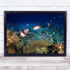 Reef Life Fish Coral Underwater Corals Reefs Water Wall Art Print