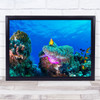 Sea Life Underwater Fish Clownfish Anemone Reef Ocean Deep Bottom Wall Art Print