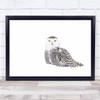 Snowy Owl in winter snow Nature Wildlife Canada White Bird Predator Art Print