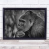 The thinker Gorilla Thoughtful Idea Animal Wall Art Print