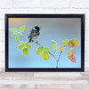 Winter Day Bird Leaf Leaves Cold Frost Frozen Snow Season Wall Art Print