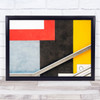 Colour Block Abstract Interior Handrail Stairs London Wall Art Print