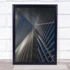 Lines At The Blue Hour Arch Grid Abstract Ceiling Modern Bend Art Print