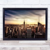 Long Sunset Top Of The Rock Wall Art Print