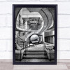 The Sphere Entrance Concrete Stairs Stairway Spiral Architecture Globe Art Print