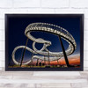Tiger Turtle Curve City Architecture White Roller Coaster Landmark Art Print