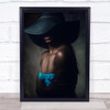 Hypnotic Anonymous Hat Hide Hidden Hiding Woman Model Girl Wall Art Print
