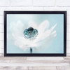 Candy floss Teal Turquoise Toned Flower Soft Flowers Wall Art Print