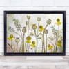 Poppies Helenium Poppy Seeds Summer Flowers L Yellow Green Wall Art Print