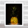 Pineapple Lit Up Fruit Food Wall Art Print