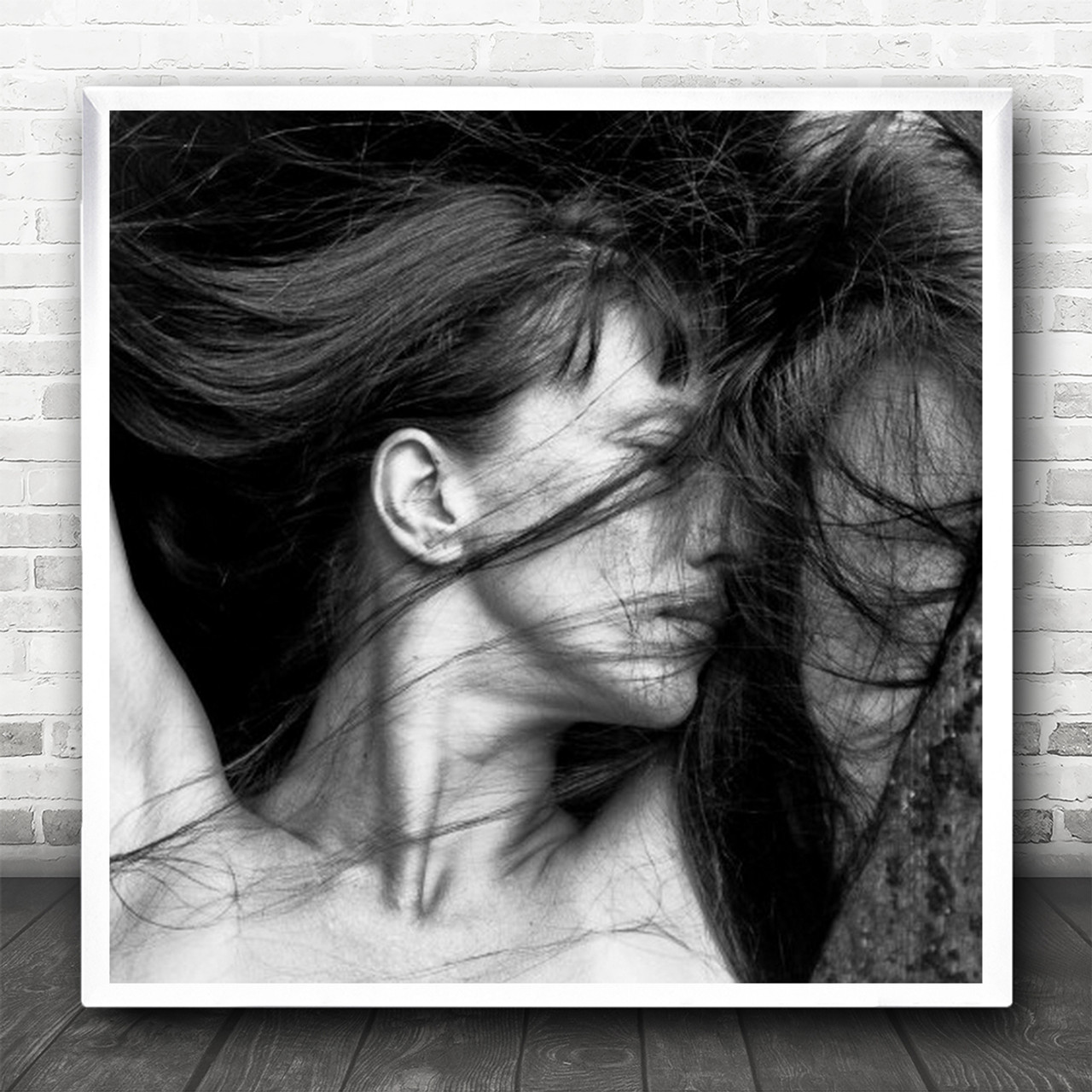 vintage teen nudist hairy Women Nude Black Latvia Hairy Square Wall Art Print - Wild Wall Art