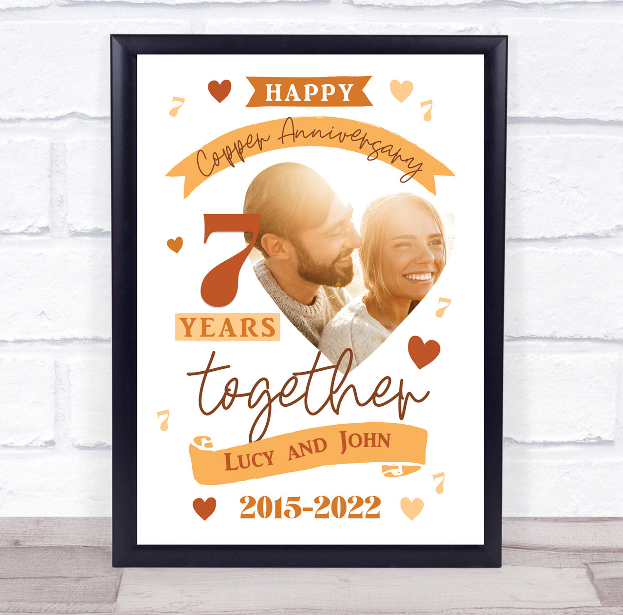 Years Together 8th Wedding Anniversary Bronze Photo Gift, 56% OFF