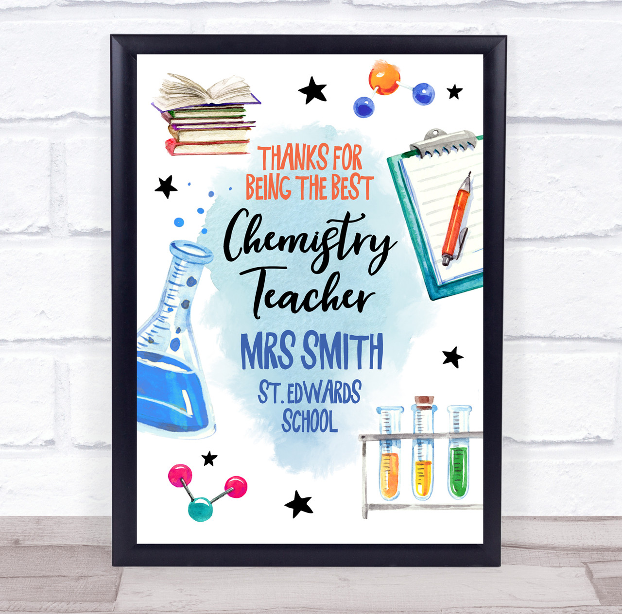 Thanks Science Compound Thanks For Being The Best Chemistry Teacher Science Personalised Gift ...