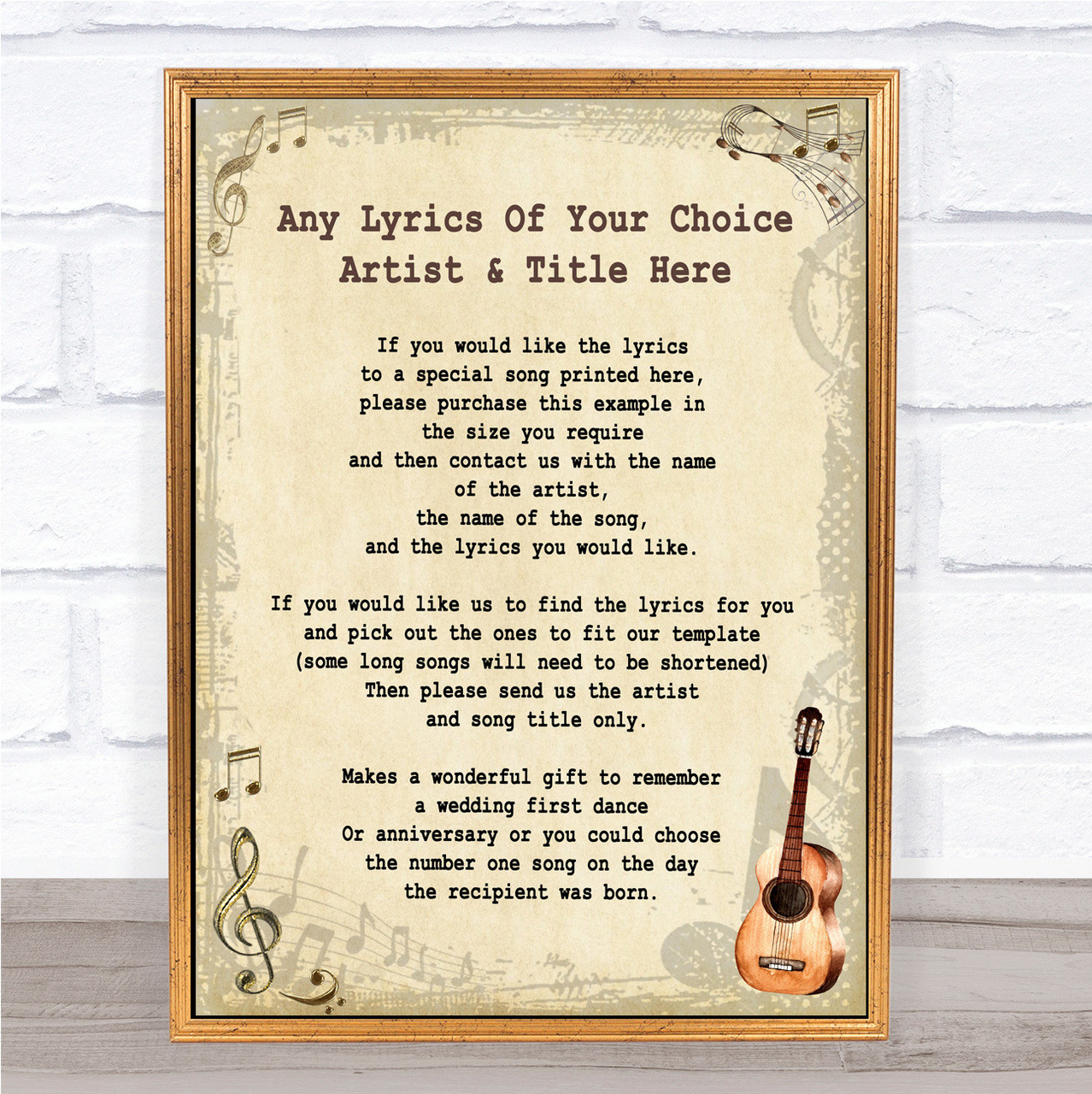 You And Me Lyrics Poster Excerpt Gift For Lover