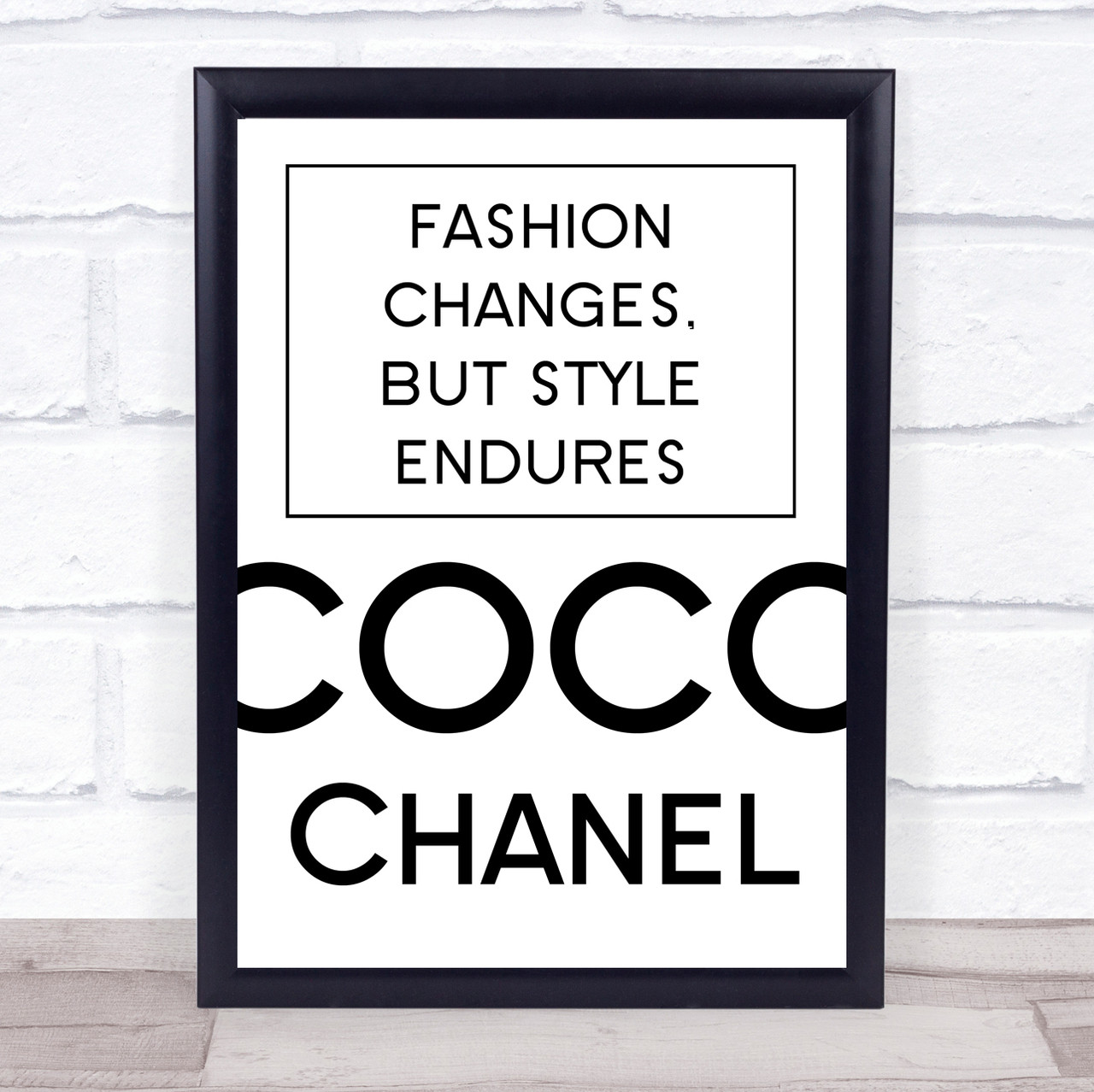 Coco Chanel Fashion Changes Quote Wall Art Print Wild Wall Art