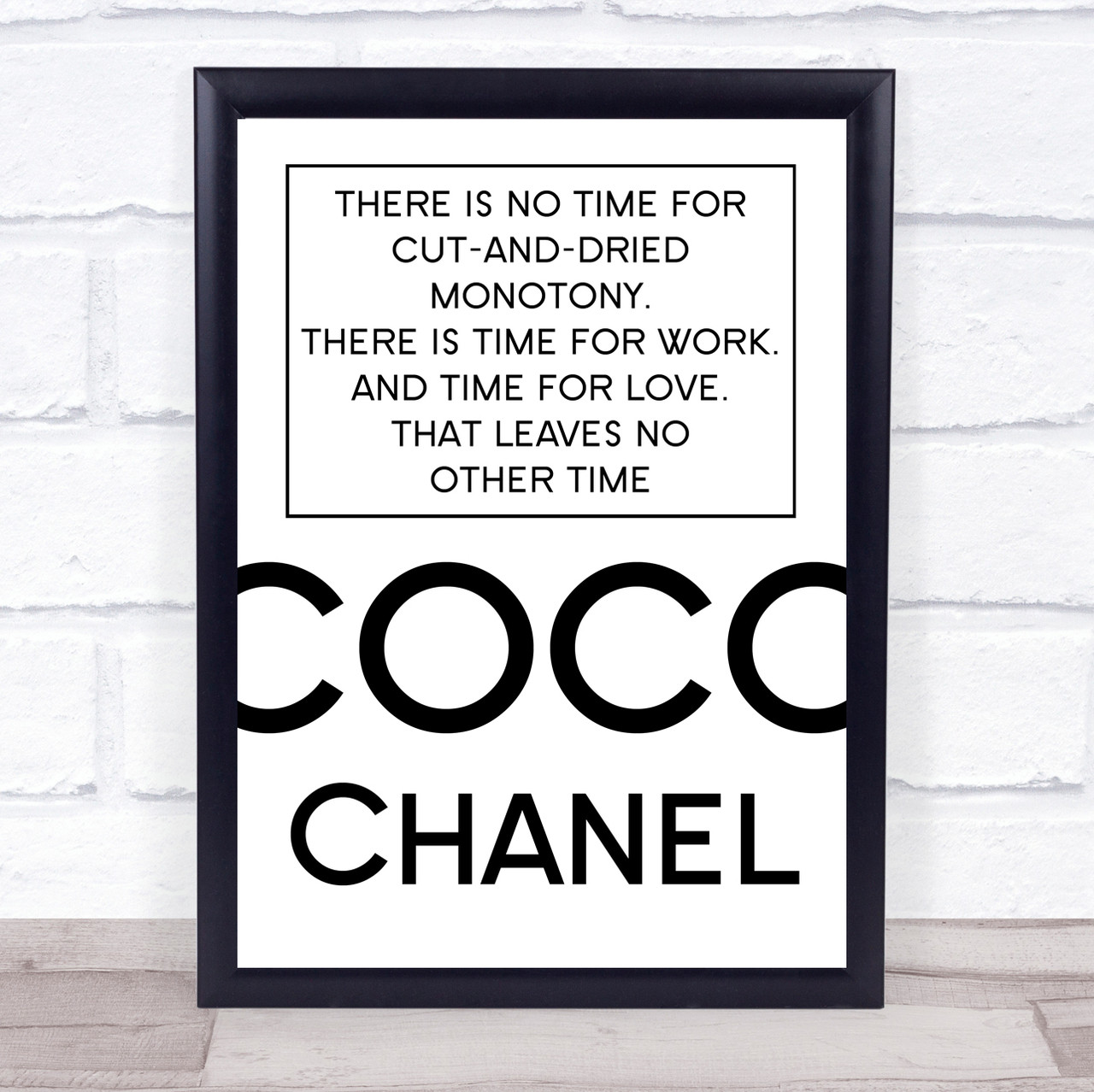Coco Chanel No Time Quote Wall Art Print Wild Wall Art
